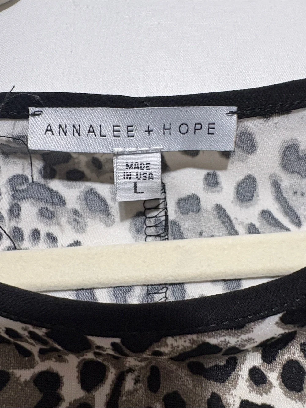 Annalee + Hope Black and White Leopard-Print Midi Sheath Dress